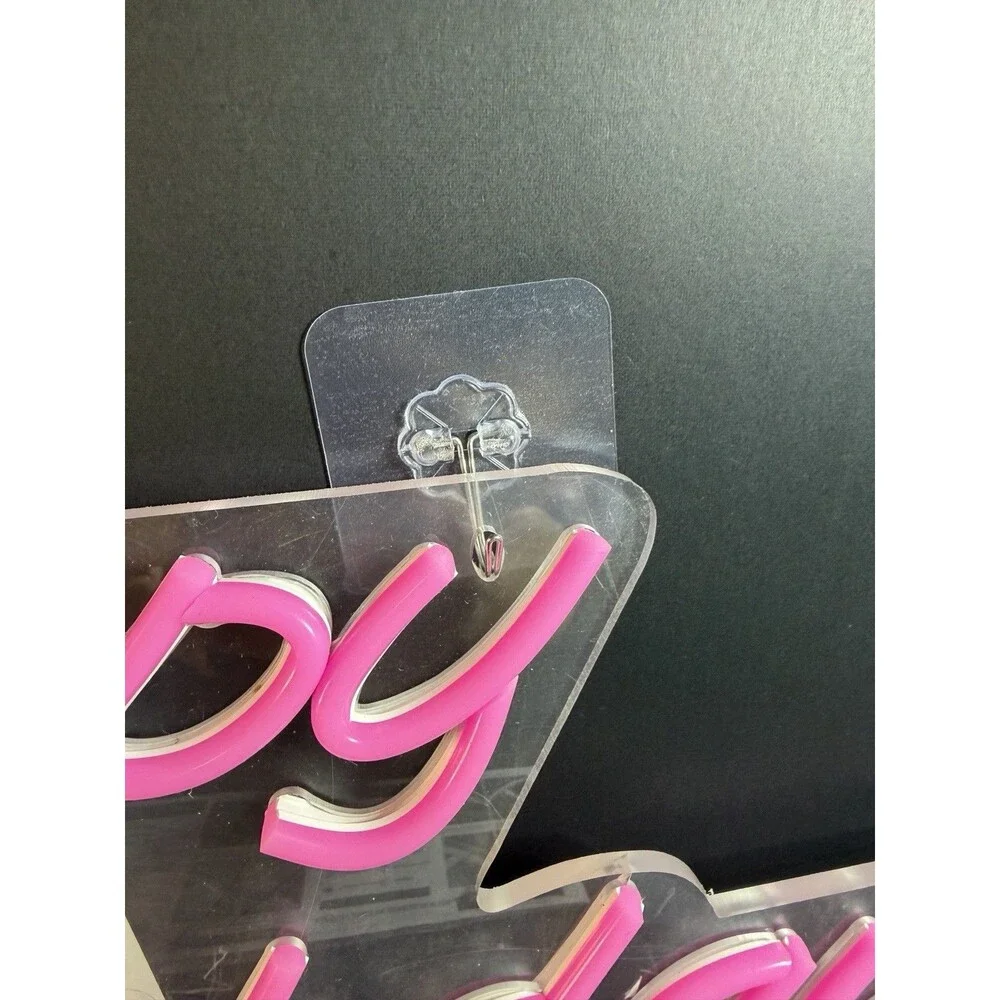 New/ Open Box Neon Pink “Happy Birthday” USB Light-up Sign by Neona Wall TESTED